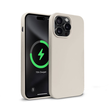 Crong Color Cover Magnetic - Etui iPhone 15 Pro MagSafe (kamienny beż) (CRGCOLRMIP1561PSTN)
