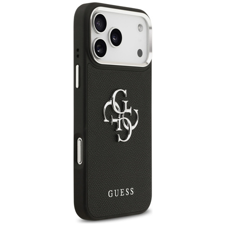 Guess Grained Big 4G Classic Logo - Etui iPhone 17 Pro Max (czarny) (GUHCP17XPG4SMCEK)