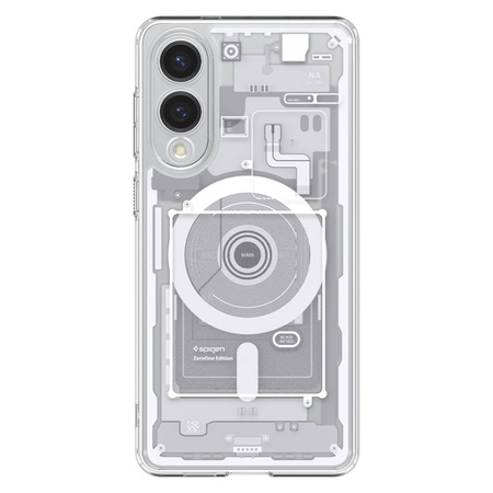 Spigen Ultra Hybrid Mag MagSafe - Etui do Samsung Galaxy S25 Edge (Zero One White) (ACS09417)