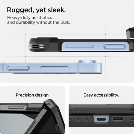 Spigen Tough Armor Pro Mag MagSafe - Etui do Samsung Galaxy Z Flip 6 / 7 FE (Black) (ACS09807)