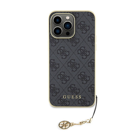 Guess 4G Charms Collection - Etui iPhone 15 Pro Max (szary) (GUHCP15XGF4GGR)