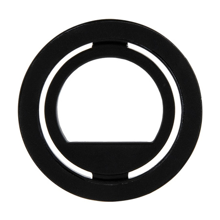Guess MagSafe Ring Stand Rhinestone - Magnetyczny uchwyt na palec do telefonu z funkcją standu (Czarny) (GUMRSALDGK)