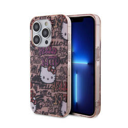 Hello Kitty IML Tags Graffiti - Etui iPhone 15 Pro (różowy) (HKHCP15LHDGPTP)