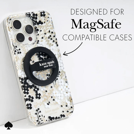 Kate Spade New York Magnetic Loop Grip - Uchwyt MagSafe na palec (Black) (KS053398)