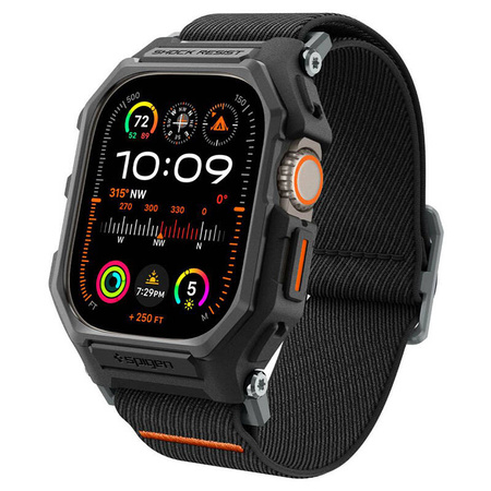 Spigen Lite Fit "Pro" - Etui z paskiem do Apple Watch Ultra 1/2 49 mm (Matte Black) (ACS07104)