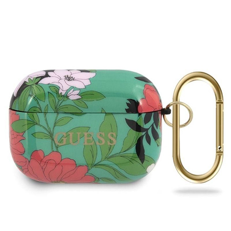 Guess Flower Collection N1 - Etui Airpods Pro (Green) (GUACAPTPUBKFL01)