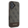 Guess 4G Bottom Stripe - Etui iPhone 16 (brązowy) (GUHCP16SG4GLBR)