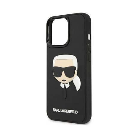 Karl Lagerfeld 3D Rubber Karl's Head - Etui iPhone 13 Pro (czarny) (KLHCP13LKH3DBK)