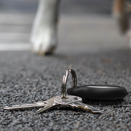 Belkin Etui na AirTag z kółkiem do kluczy, 4 szt., czarne (MSC001BTBK)