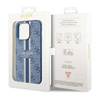 Guess 4G Printed Stripes MagSafe - Etui iPhone 14 Pro (Niebieski) (GUHMP14LP4RPSB)