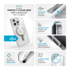 Speck Presidio Perfect-Clear Grip ClickLock & MagSafe - Etui iPhone 16 Pro (Clear / Chrome Finish / Serene Silver) (150704-3199)