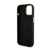 Guess Silicone Script Metal Logo & Frame - Etui iPhone 15 (czarny) (GUHCP15SSMBSLK)