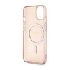 Guess Glitter Gold MagSafe - Etui iPhone 14 Plus (Różowy) (GUHMP14MHCMCGP)