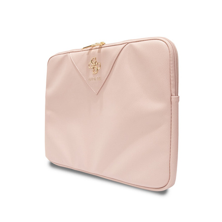 Guess Triangle 4G Sleeve - Etui na notebooka 13" / 14" (różowy) (GUCS14ZPGSTEGP)