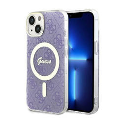 Guess 4G MagSafe - Etui iPhone 14 Plus (Purpurowy) (GUHMP14MH4STU)