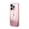 Karl Lagerfeld Liquid Glitter Big Logo Case - Etui iPhone 14 Pro (różowy) (KLHCP14LLBKLCP)