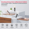 Unitek hub dwukierunkowy USB C/USB A 5Gbps, 4x USB A różowy (H1319APK01)