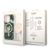 Guess Bundle Pack MagSafe IML Jungle - Zestaw etui + ładowarka MagSafe iPhone 14 Pro Max (khaki/złoty) (GUBPP14XHJEACSA)