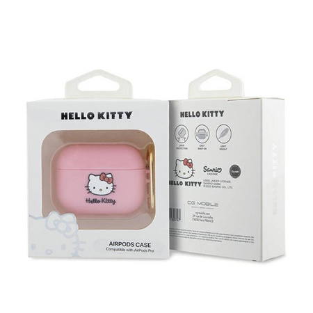 Hello Kitty Silicone 3D Kitty Head - Etui AirPods Pro (różowy) (HKAP3DKHSP)
