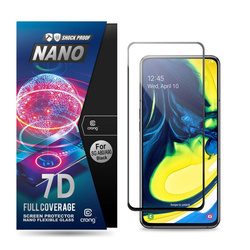 Crong 7D Nano Flexible Glass - Szkło hybrydowe 9H na cały ekran Samsung Galaxy A80 / A90 (CRG-7DNANO-SGA90)