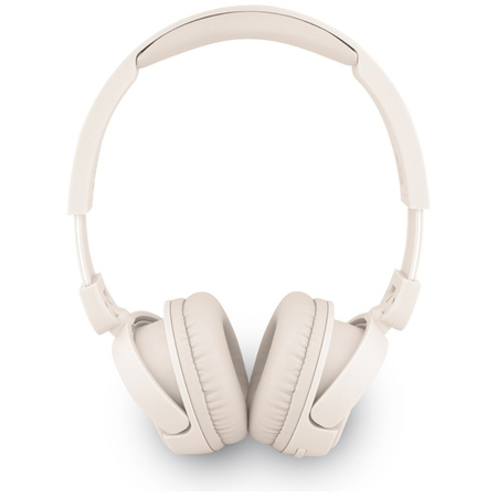 Guess Metal Logo Script - Bezprzewodowe słuchawki nauszne Bluetooth V5.3 (beżowy) (GUBHV6SCE)