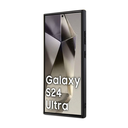 Guess Grip Stand 4G Triangle Strass Logo - Etui Samsung Galaxy S24 Ultra (brązowy) (GUHCS24LPGS4TDW)