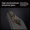 Spigen Optik Pro GLAS.TR EZ Fit Camera Protector 2-Pack - Szkło ochronne na obiektyw do iPhone 16 Pro / 16 Pro Max (2 szt) (Desert Titanium) (AGL08862)