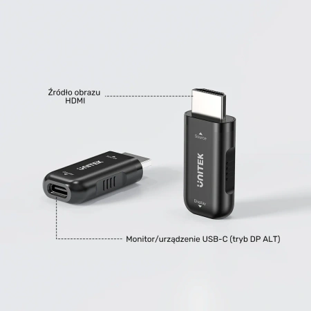 Adapter z HDMI do USB-C HDR/HDCP/ 4K 60Hz Unitek (V1187BBK01)