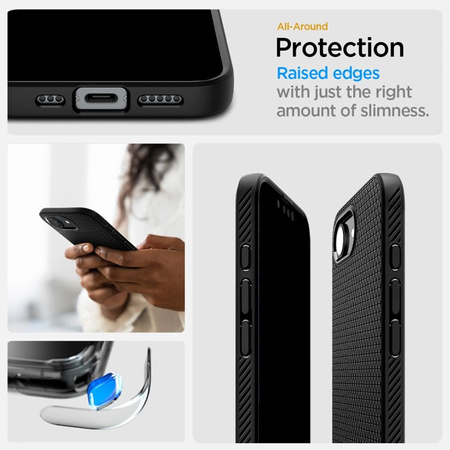 Spigen Liquid Air Mag MagSafe - Etui do iPhone 16e (Matte Black) (ACS09151)