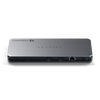 Satechi Thunderbolt 4 Docking Station Stacja dokująca TB4 (3.5mm audio in/out, czytnik kart SD 4.0/UHS-II, 2x USB-A 3.2, 2x HDMI 2.0 DisplayLink, 1x Ethernet, 3x TB4 downstream, DC/21V - zasilacz 180 W w zestawie, 96W space gray ST-DT4MDM-EU