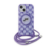 Karl Lagerfeld IML Crossbody Monogram Karl & Choupette Head MagSafe - Etui iPhone 15 / 14 / 13 (fioletowy) (KLHMP15SHCKCKLCU)