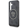 Guess 4G Glitter Triangle Buttons MagSafe - Etui do Samsung Galaxy S25 (czarny) (GUHMS25SHG4PRTGK)