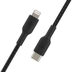 Belkin kabel pleciony USB-C/Lightning 1M - czarny (CAA004BT1MBK)