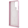 Karl Lagerfeld Saffiano Full Wrapped Elongated Metal Logo MagSafe - Etui do Samsung Galaxy S25 Ultra (różowy) (KLHMS25LPSAFWMCP)
