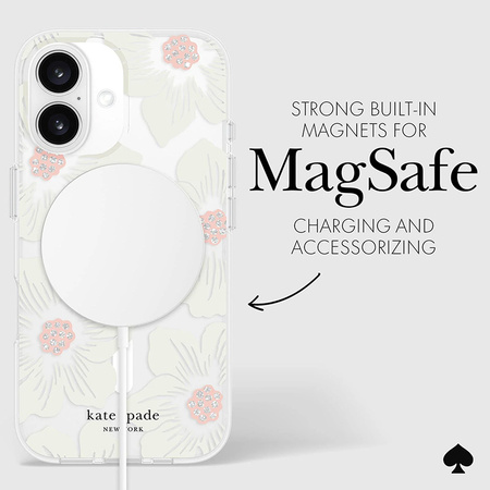 Kate Spade New York Protective MagSafe - Etui iPhone 16 (Hollyhock Floral) (KS054344)