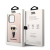 Karl Lagerfeld Silicone NFT Ikonik MagSafe - Etui iPhone 14 Pro (różowy) (KLHMP14LSNIKBCP)