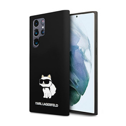 Karl Lagerfeld Silicone Choupette - Etui Samsung Galaxy S24 Ultra (czarny) (KLHCS24LSNCHBCK)