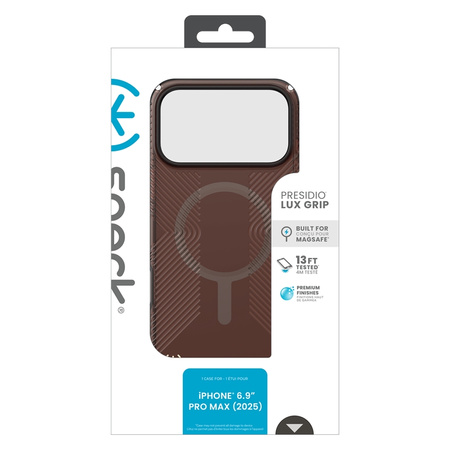 Speck Presidio Lux Grip MagSafe - Etui iPhone 17 Pro Max (Luxury Shade Matte / Orange) (151005-3262)