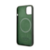 Guess Silicone Logo Plate MagSafe - Etui iPhone 13 (zielony) (GUHMP13MSBPLA)
