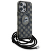 Karl Lagerfeld IML Crossbody Monogram Karl & Choupette Head MagSafe - Etui iPhone 16 Pro Max (czarny) (KLHMP16XHCKCKLCK)