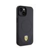 Ferrari Carbon Metal Logo MagSafe - Etui iPhone 15 (czarny) (FEHMP15SPTEK)