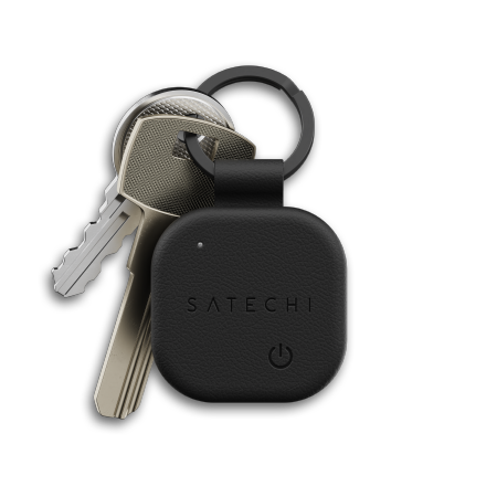 Satechi FindAll Keychain - brelok ze skóry wegańskiej z lokalizatorem kompatybilny z Apple Find My (black) (ST-LKCFK)