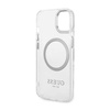 Guess Metal Outline MagSafe - Etui iPhone 14 Plus (przezroczysty / srebrny) (GUHMP14MHTRMS)