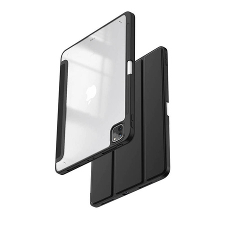 Crong PrimeFolio – Etui iPad Air 11” M3 (2025) / iPad Air 11” M2 (2024) / iPad Air 10.9” (5-4 gen.) / iPad Pro 11" (2022-2021) (czarny/przezroczysty) (CRG-PRF-IPD11-BLK)