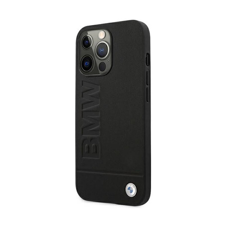 BMW Signature Logo Imprint - Etui iPhone 13 Pro Max (Czarny) (BMHCP13XSLLBK)