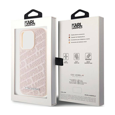 Karl Lagerfeld Quilted K Pattern - Etui iPhone 15 Pro Max (różowy) (KLHCP15XPQKPMP)