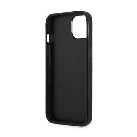 Guess Saffiano Triangle Logo Case – Etui iPhone 14 Plus (srebrny) (GUHCP14MPSATLG)