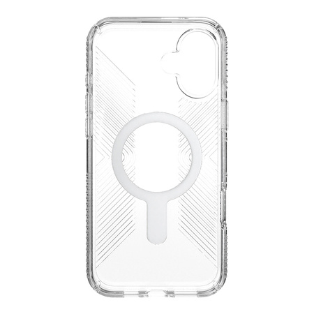 Speck Presidio Perfect-Clear Grip ClickLock & MagSafe - Etui iPhone 16 Plus (Clear / Chrome Finish / Serene Silver) (150716-3199)