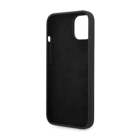 Guess Silicone Vintage - Etui iPhone 14 Plus (czarny) (GUHCP14MSLSMK)