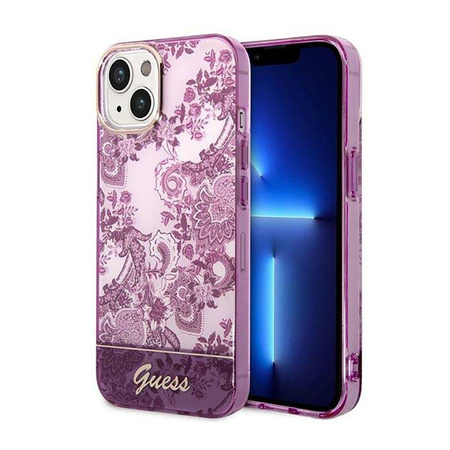 Guess Porcelain Collection - Etui iPhone 14 Plus (fuksja) (GUHCP14MHGPLHF)